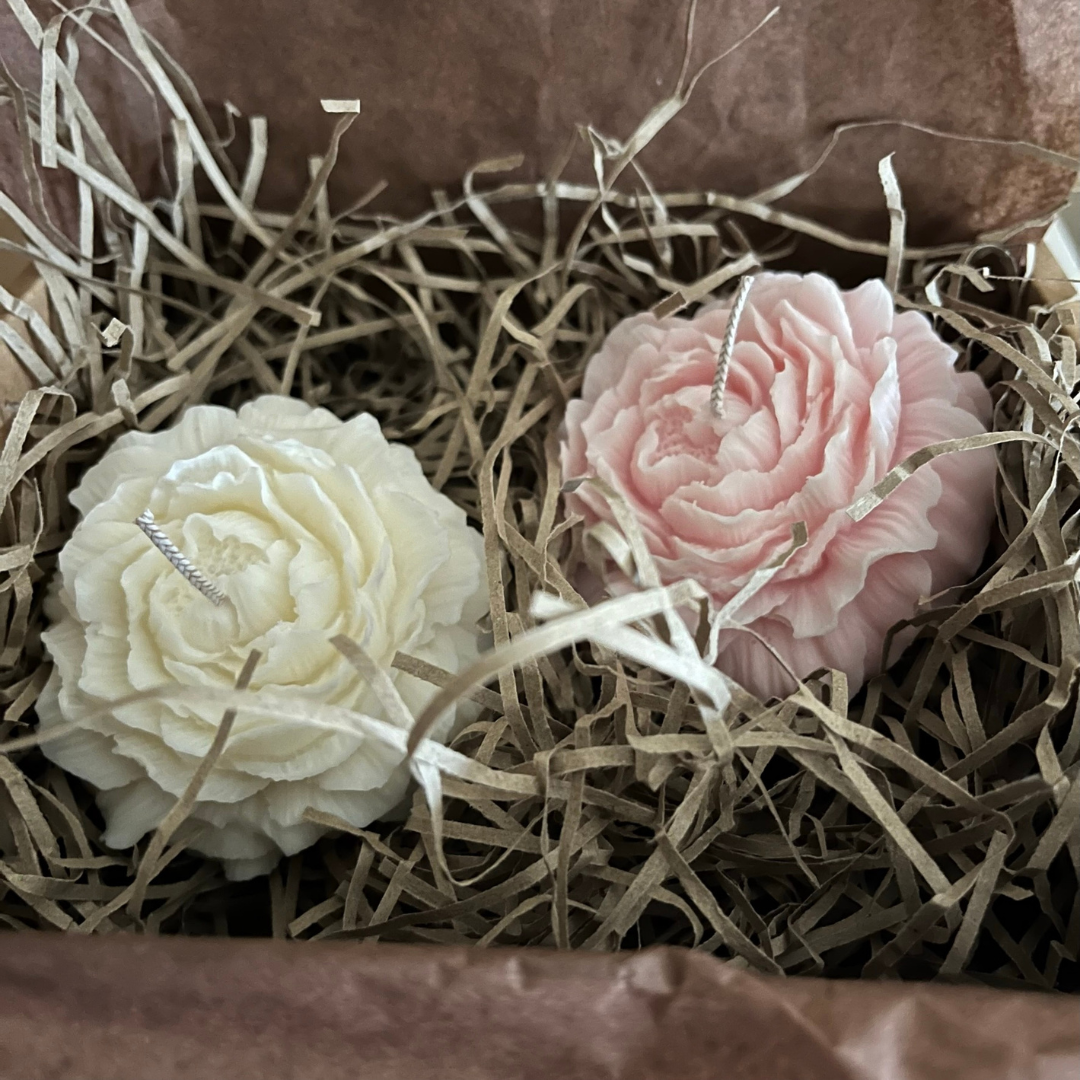Peony 8cm Scented Soy Candle - Nude Flame Candles