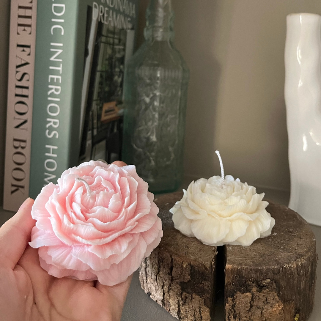 Peony 8cm Scented Soy Candle - Nude Flame Candles