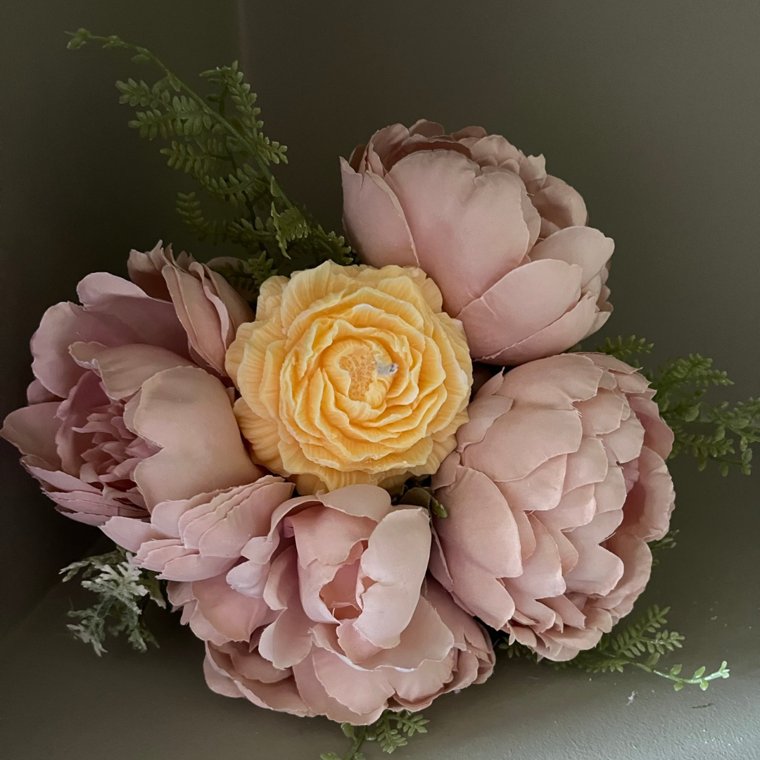 Peony 8cm Scented Soy Candle - Nude Flame Candles