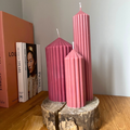 Pillar Trio Soy Candles - Nude Flame Candles