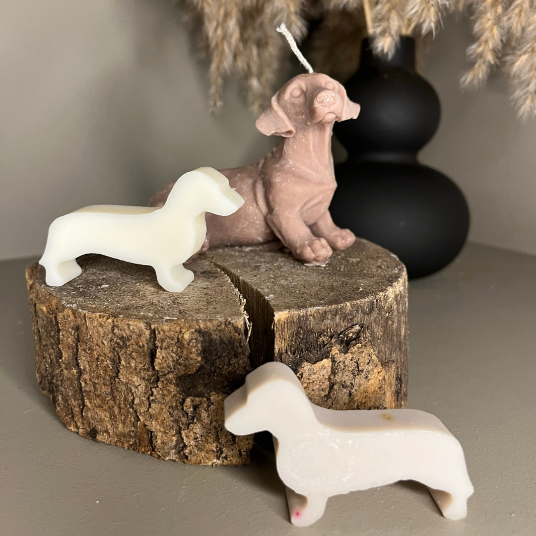 Miniature Dachshund Candle & Wax Melts Bundle - Nude Flame Candles