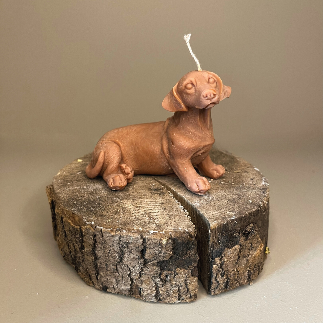Miniature Dachshund Candle & Wax Melts Bundle - Nude Flame Candles