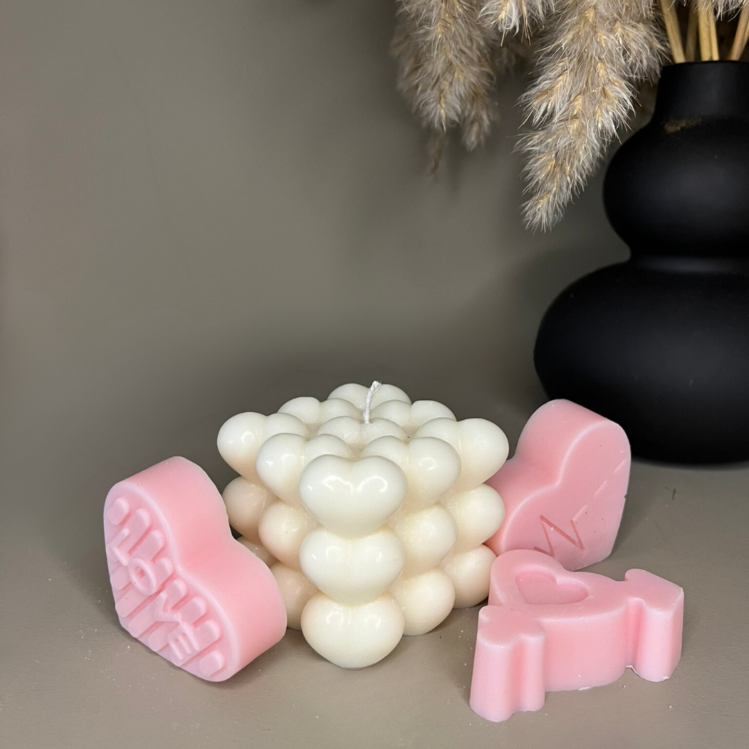 Love Bubble Bundle Candle & Wax Melts - Nude Flame Candles