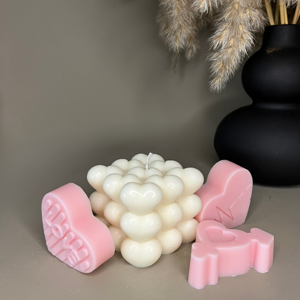 Love Bubble Bundle Candle & Wax Melts - Nude Flame Candles