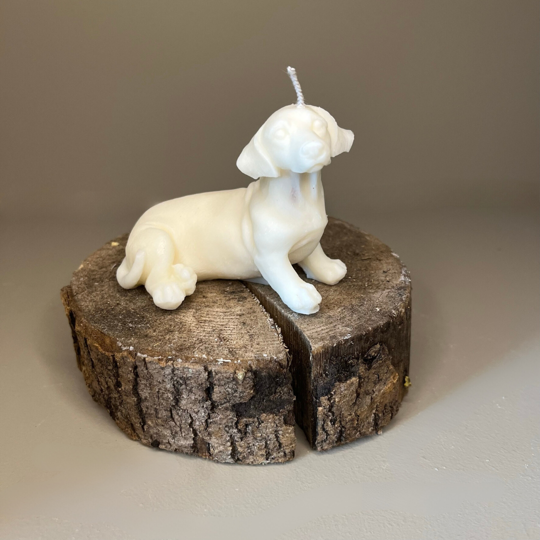 Miniature Dachshund Soy Scented Candle - Nude Flame Candles