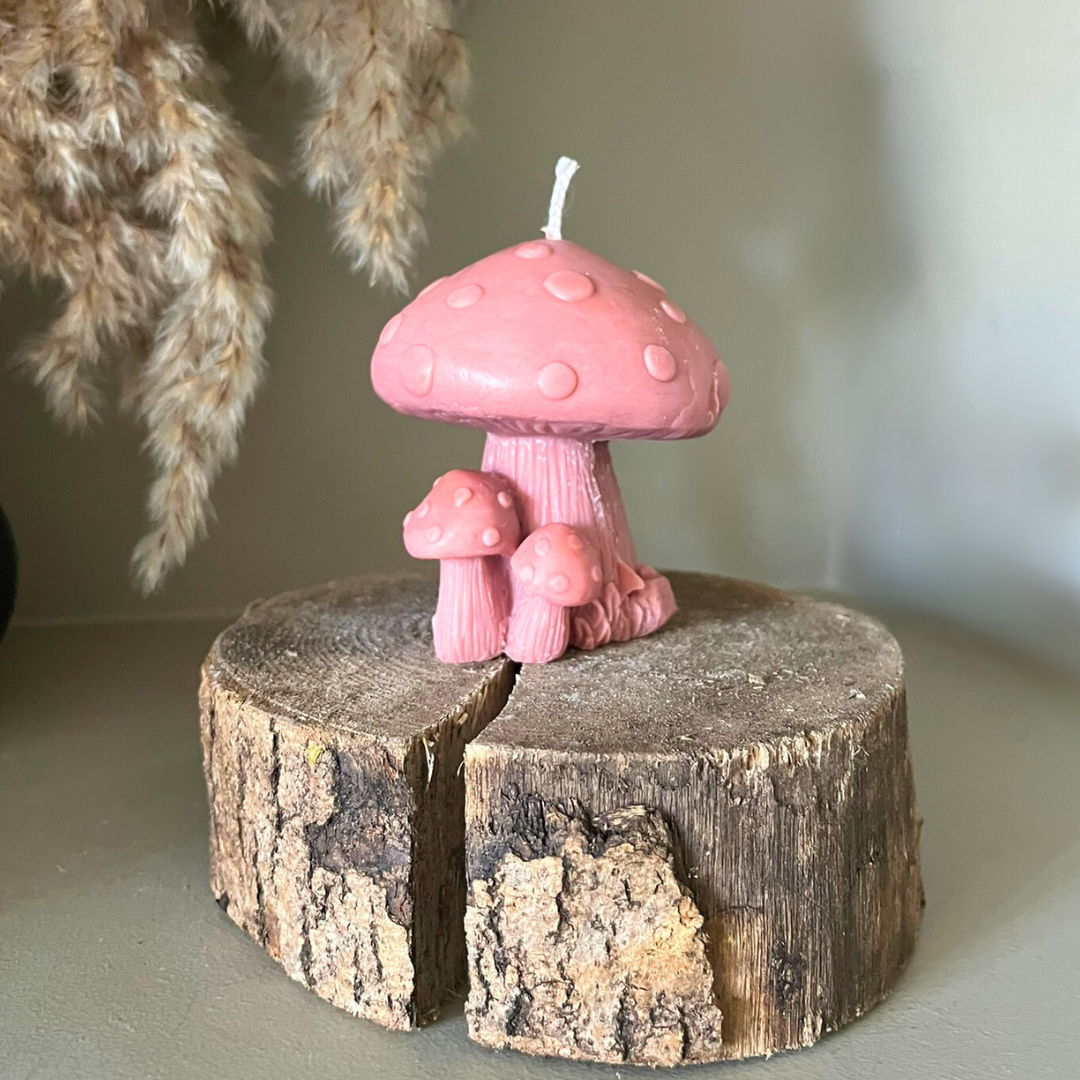 Woodland Fairy Toadstool Soy Candle - Nude Flame Candles