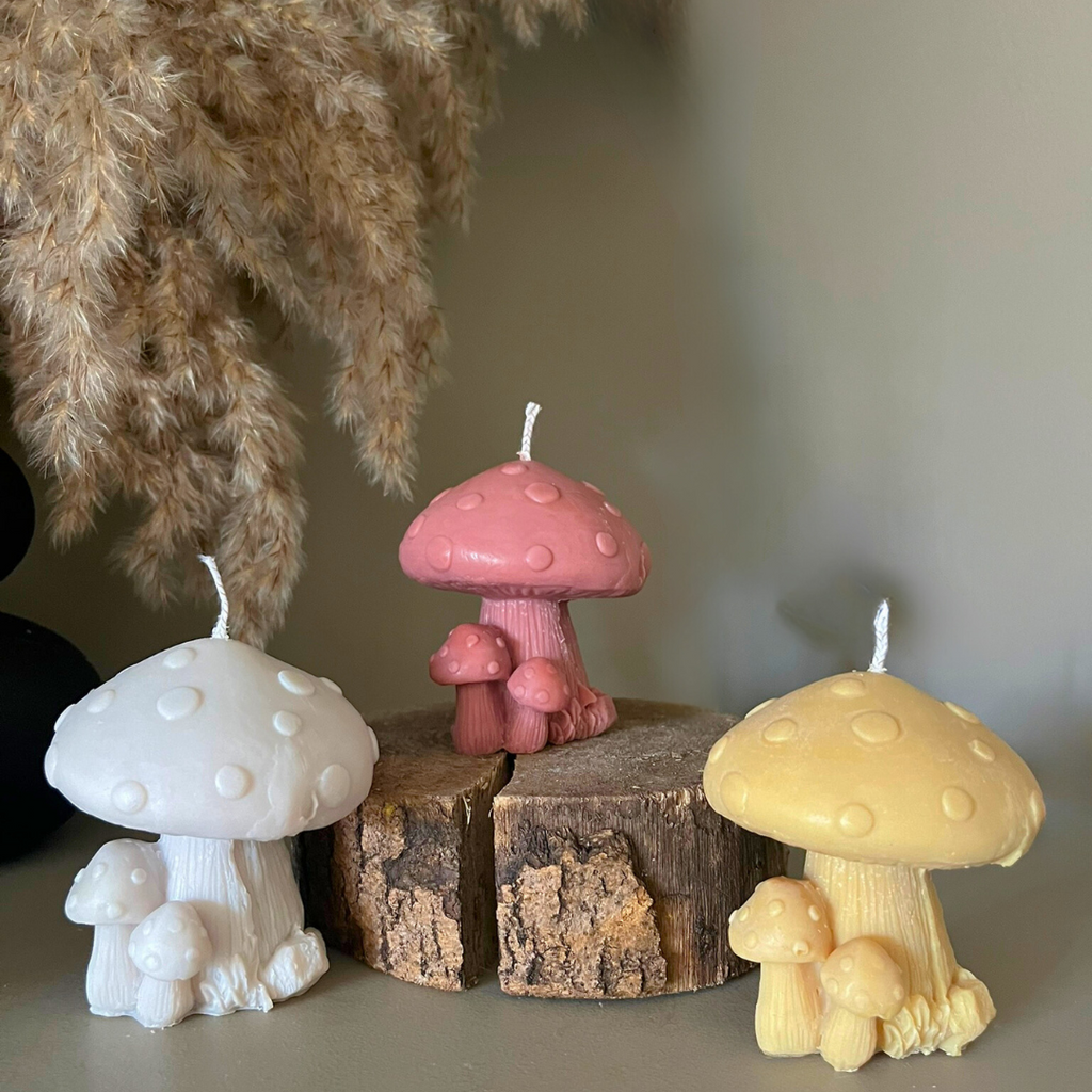 Woodland Fairy Toadstool Soy Candle - Nude Flame Candles