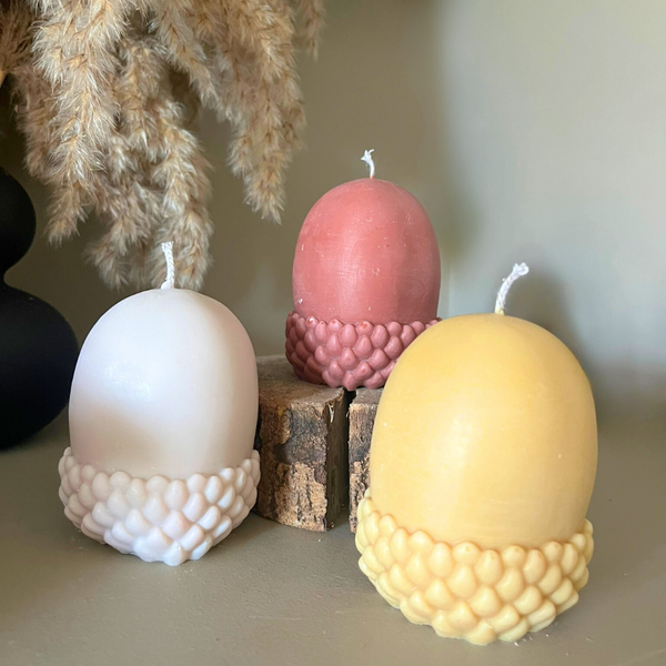 Woodland Acorn Soy Candle - Nude Flame Candles