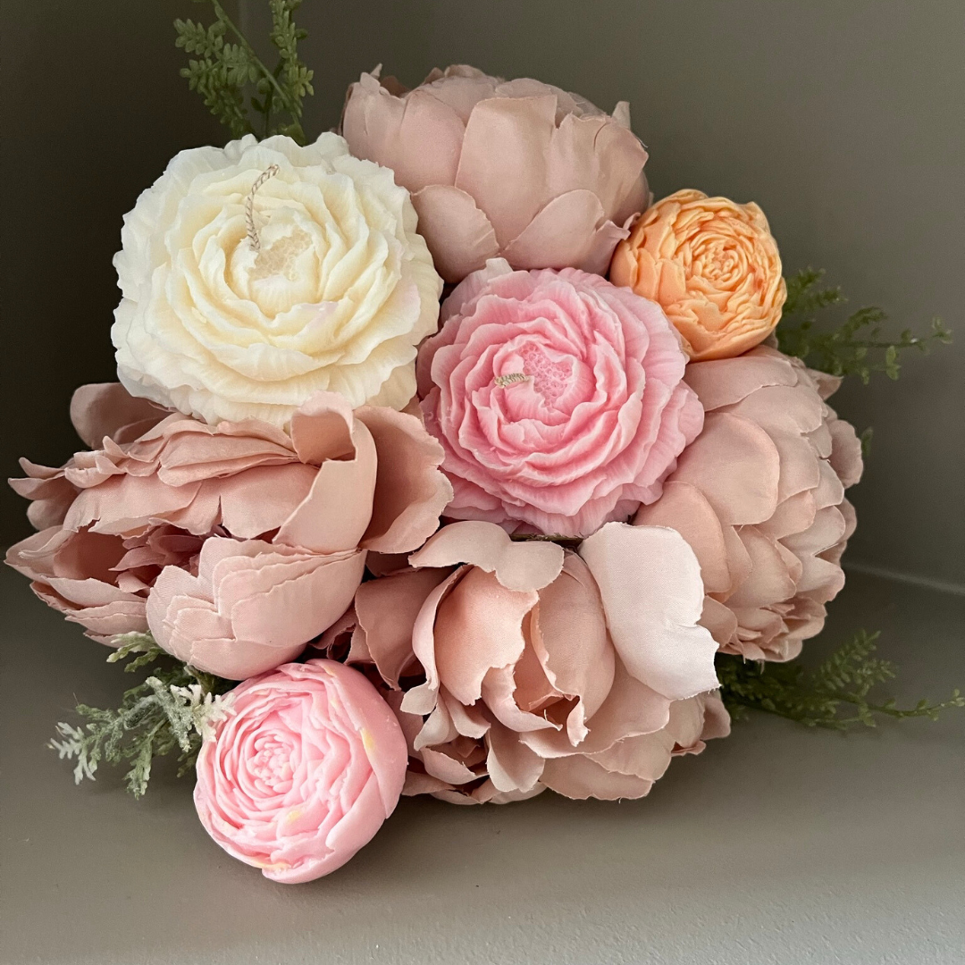 Peony 8cm Scented Soy Candle - Nude Flame Candles