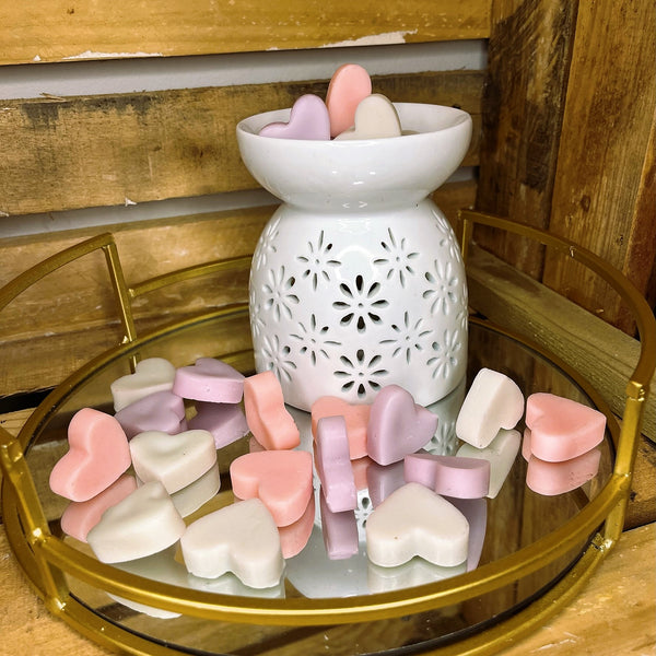 Luxury Love Heart Vegan Wax Melts Scent Inspired Jo Malone Hermes Dior Tom Ford 85g - Nude Flame Candles