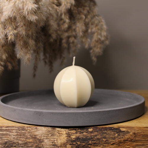 Clementine Sphere Scented Soy Candle 7cm - Nude Flame Candles