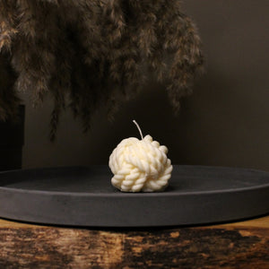 Knit Knot Soy Scented Textured Candle 6cm - Nude Flame Candles
