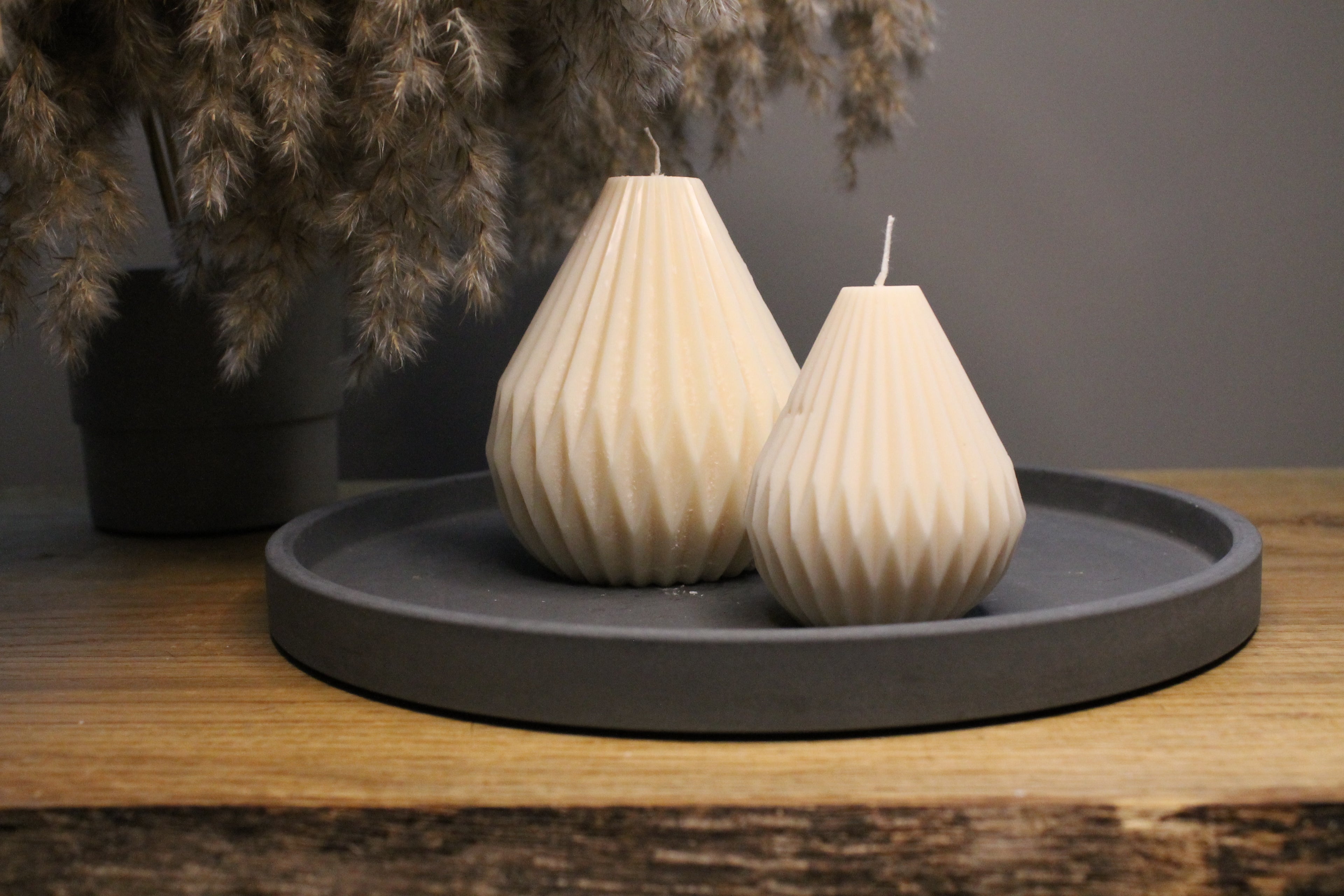 XL Peardrop Geometric Scented Soy Candle - Nude Flame Candles
