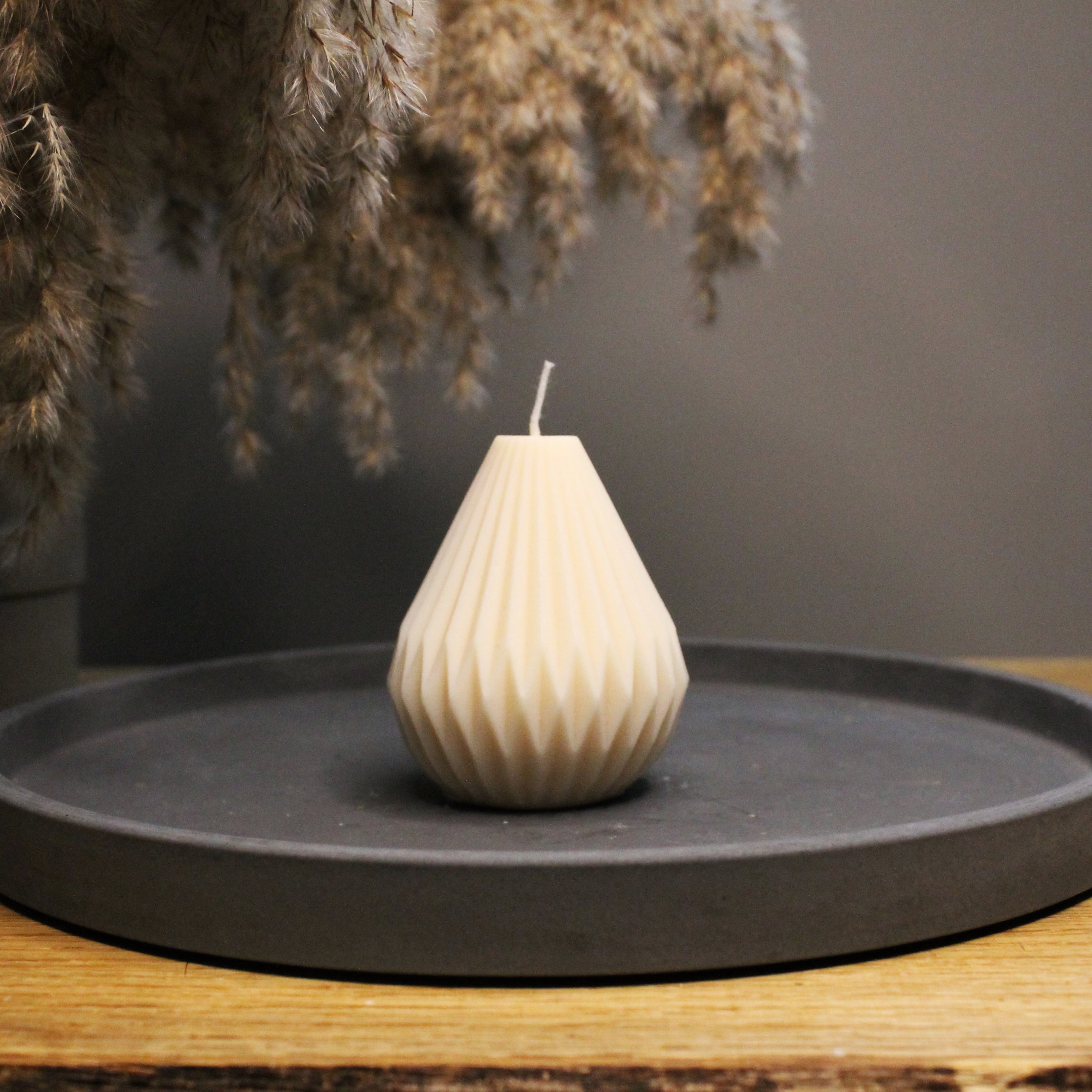 Peardrop Geometric Scented Soy Candle 8cm - Nude Flame Candles