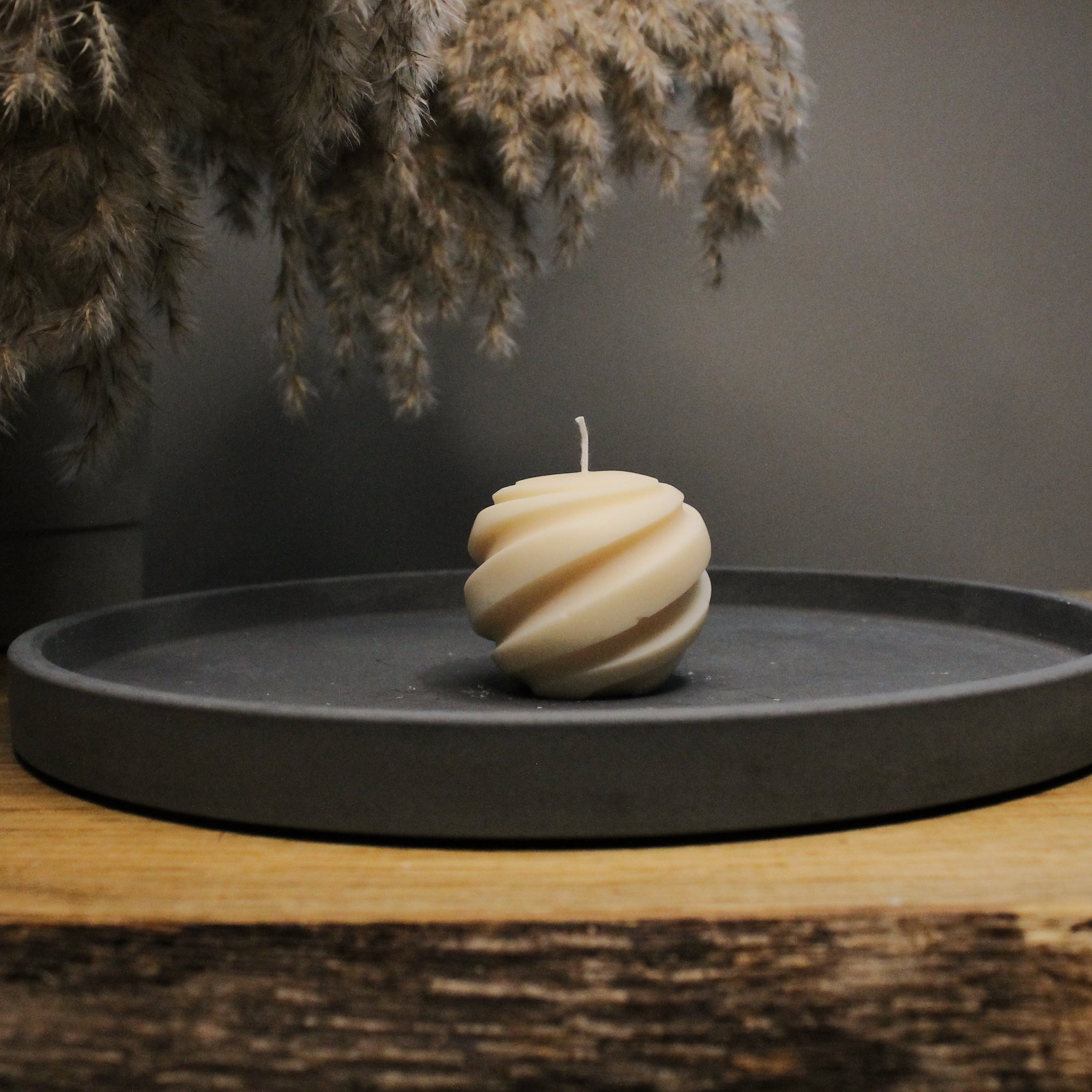 Swirl Circular Scented Soy Candles - Nude Flame Candles