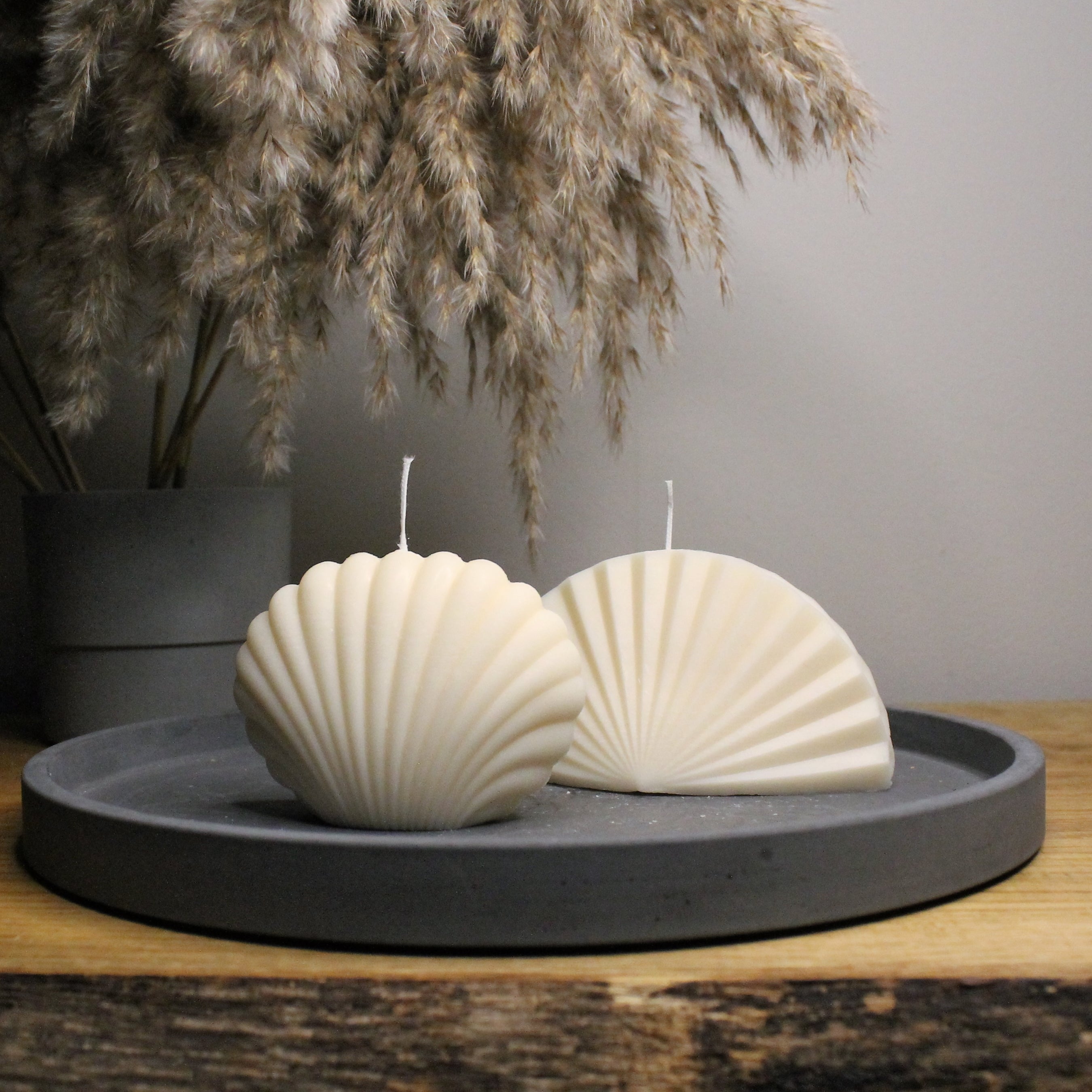 Shell Duo Soy Scented Candles - Nude Flame Candles