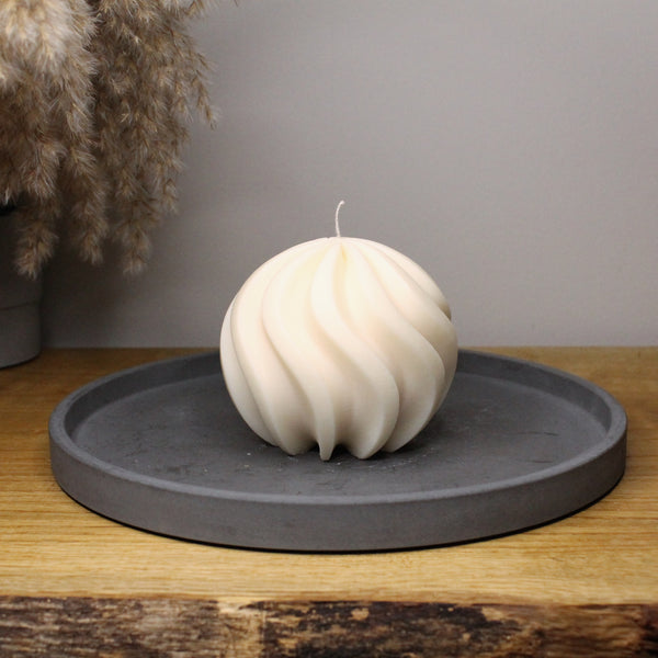 Spiral Circular Scented Soy Candle - Nude Flame Candles