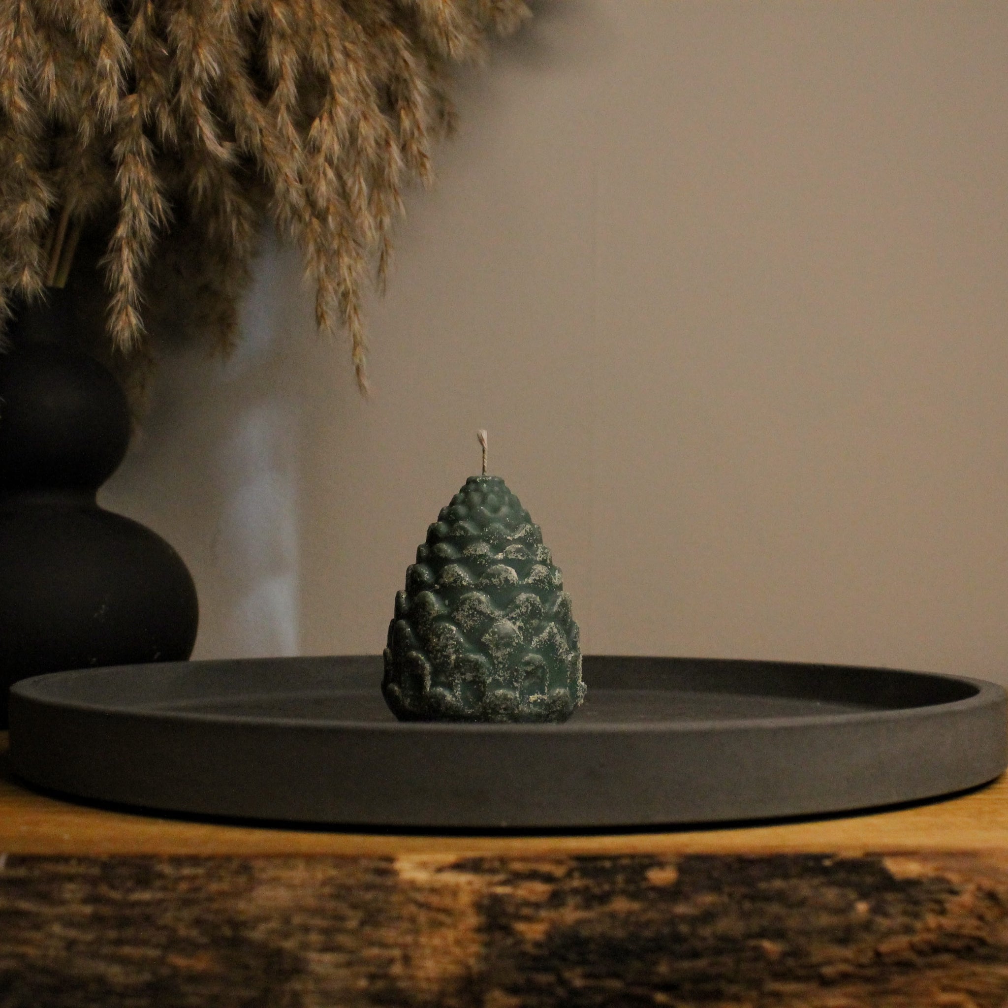 Snow Pinecone Glitter Soy Candle Winter