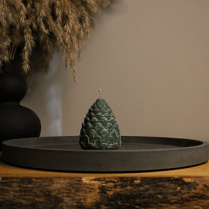 Snow Pinecone Glitter Soy Candle Winter
