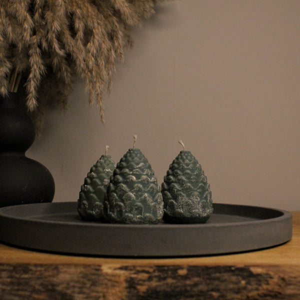 Snow Pinecone Glitter Soy Candle Winter