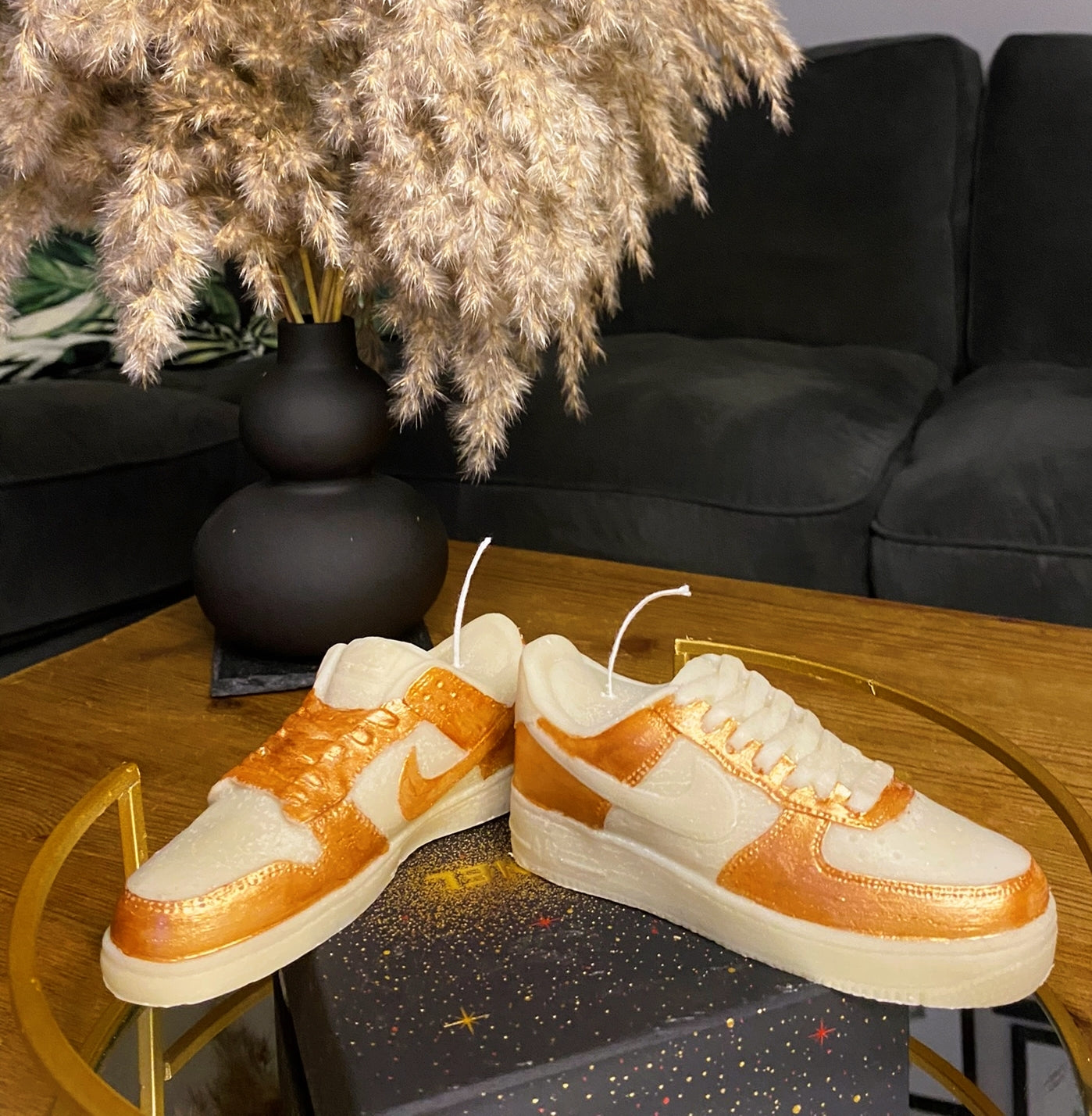 Custom Sneaker AF1/AJ1/Dunk Scented Soy Candle - Nude Flame Candles