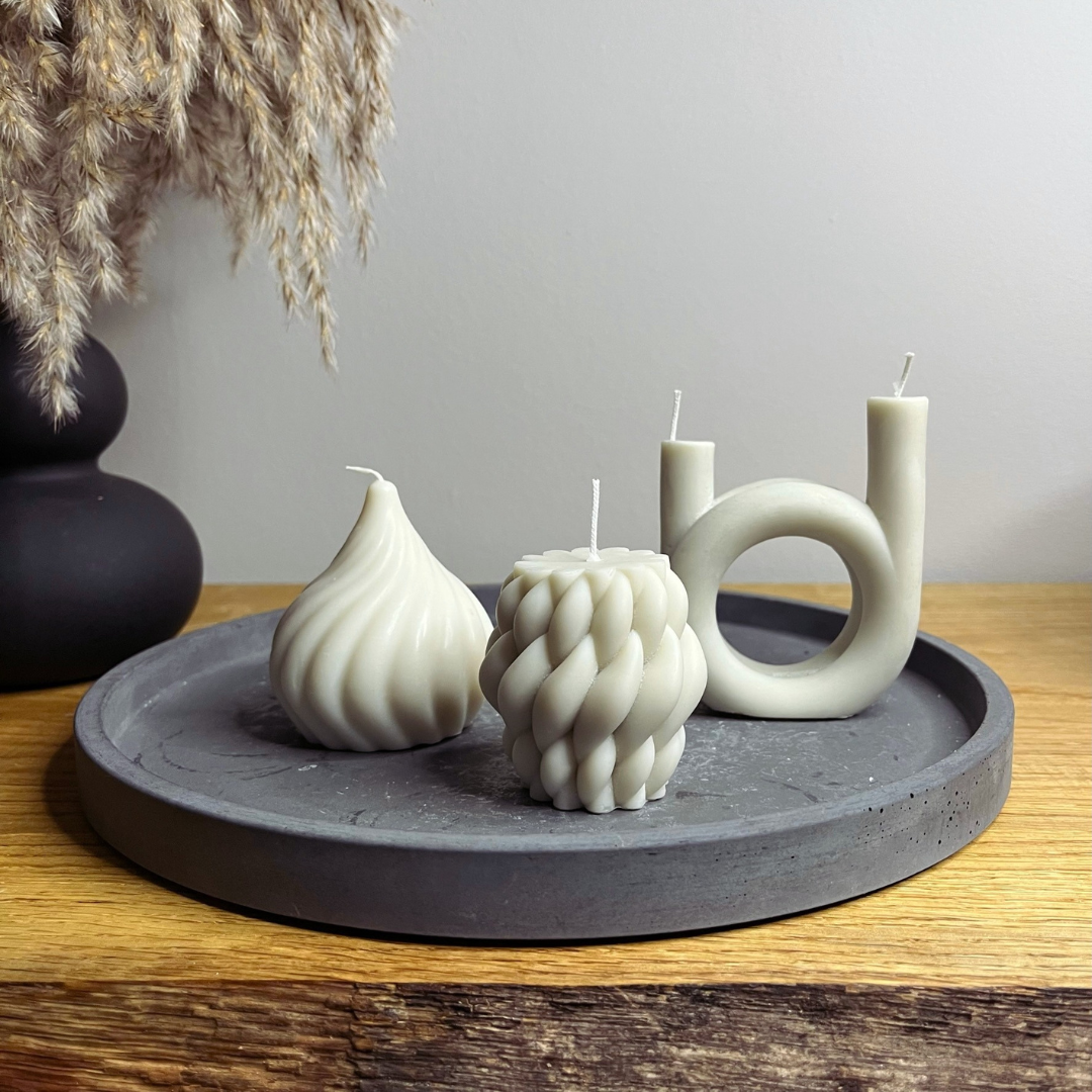 Miniature Chunky Knit Scented Soy Candle - Nude Flame Candles