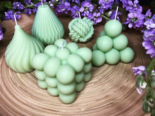 Bubble Cone Scented Soy Candle - Nude Flame Candles
