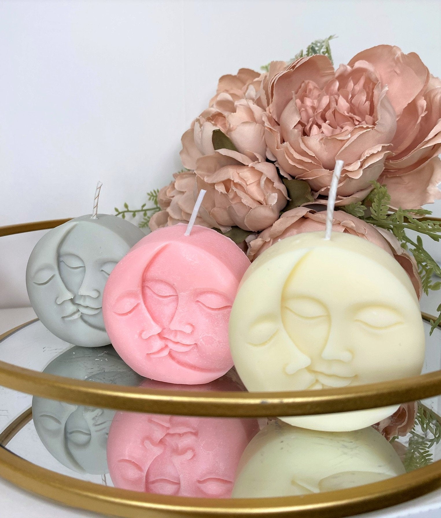 Moonie Soy Scented Candle 8cm - Nude Flame Candles