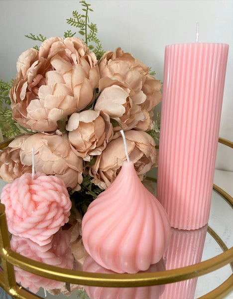 Large Pillar Scented Soy Candle 17cm - Nude Flame Candles