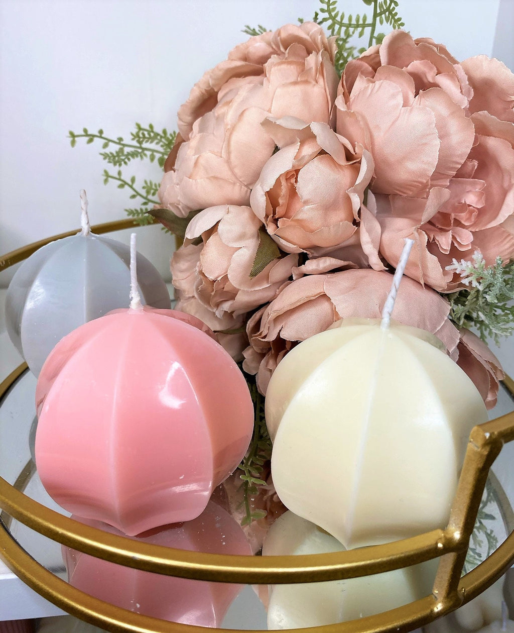 Clementine Sphere Scented Soy Candle 7cm - Nude Flame Candles
