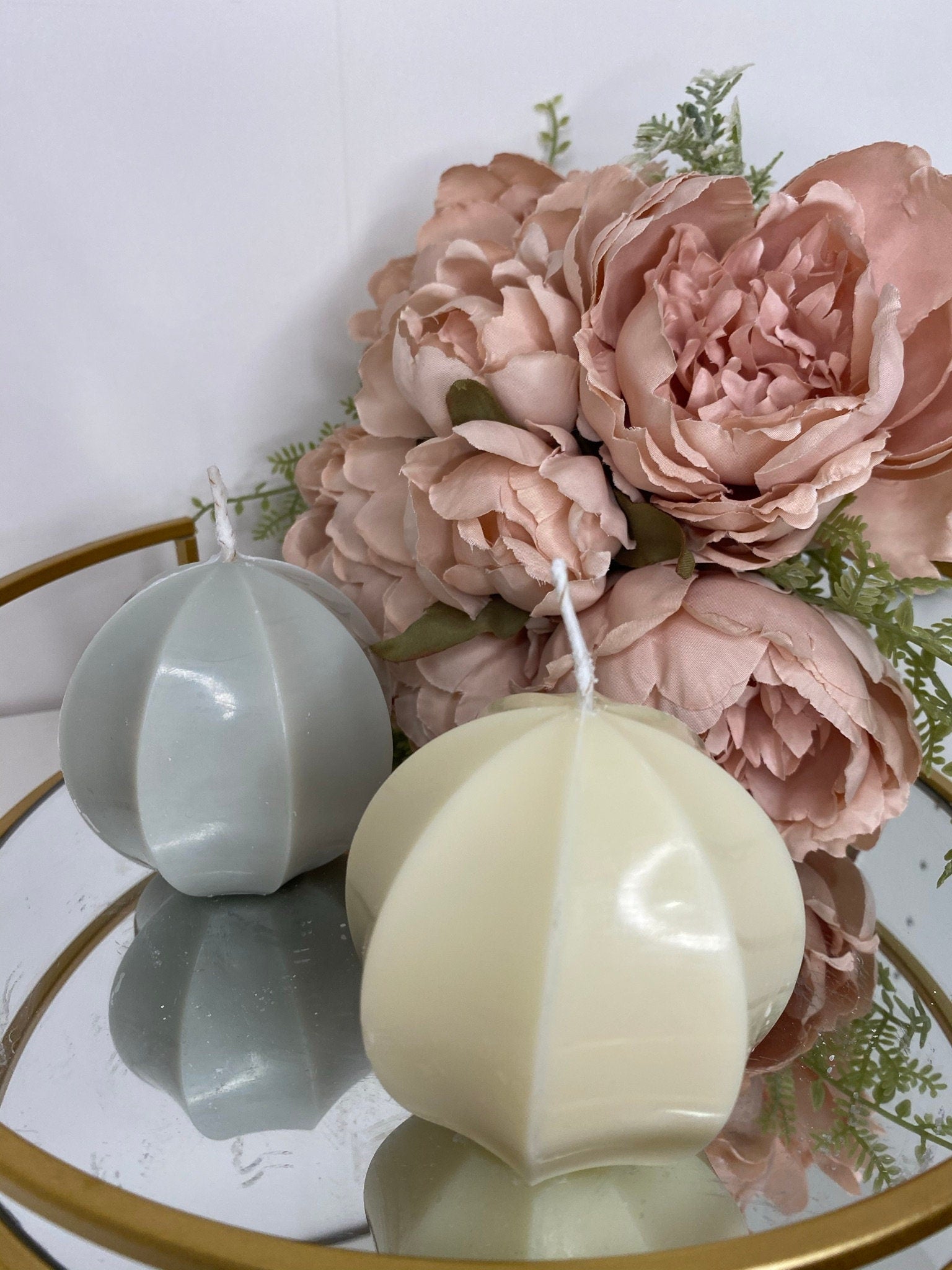 Clementine Sphere Scented Soy Candle 7cm - Nude Flame Candles