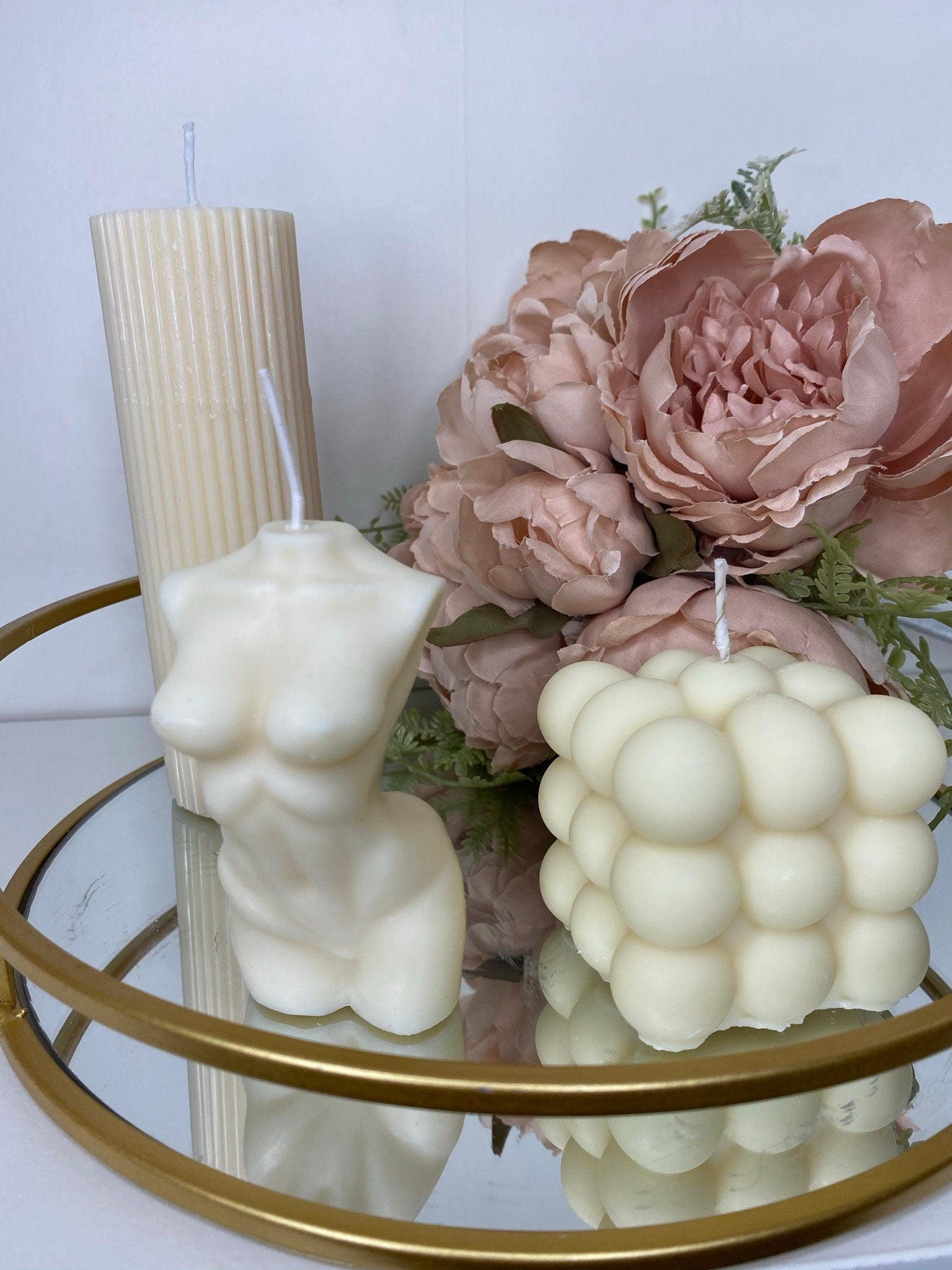 Molly Naked Lady Scented Soy Candle 10.5cm - Nude Flame Candles