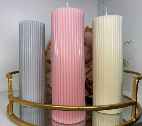 Large Pillar Scented Soy Candle 17cm - Nude Flame Candles