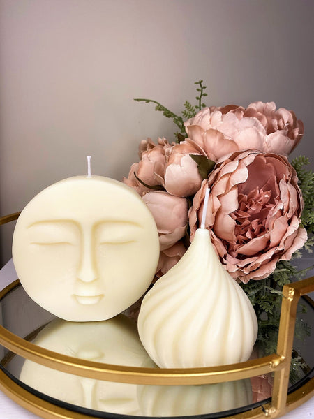 Lunar Moon Scented Soy Candle 9.5cm - Nude Flame Candles