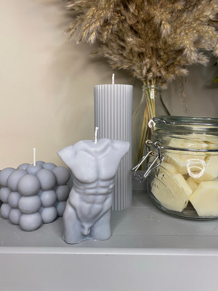 Christian Naked Male Scented Soy Candle 11cm - Nude Flame Candles