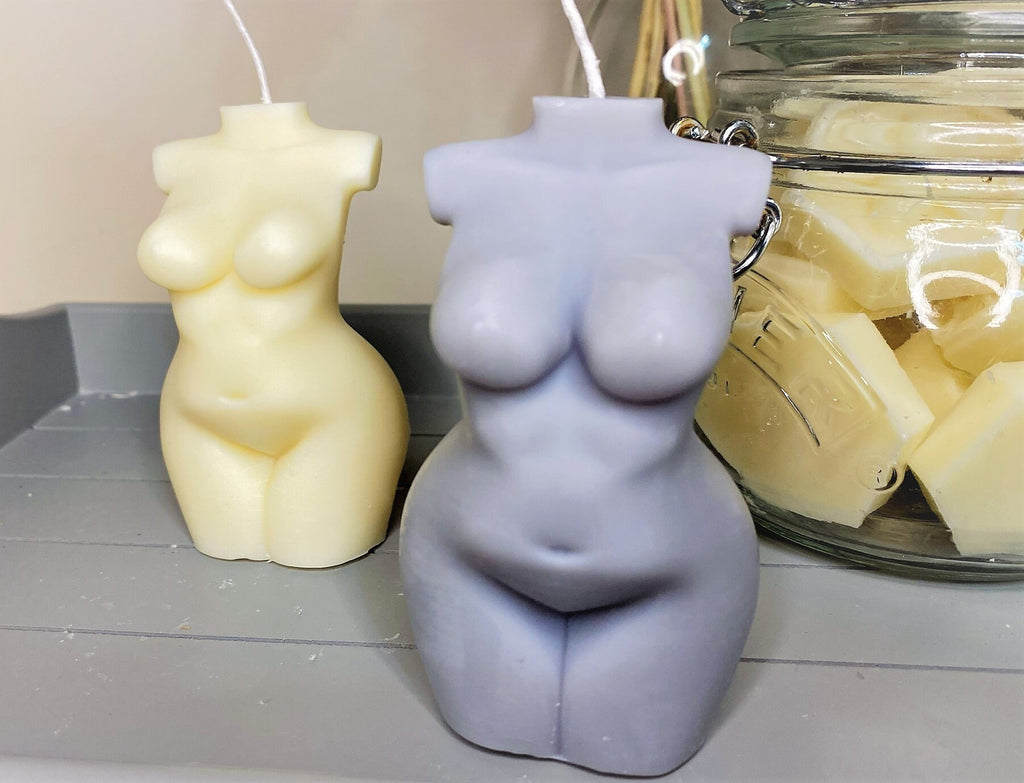 Paloma Curvy Naked Body Scented Soy Candle 10cm - Nude Flame Candles