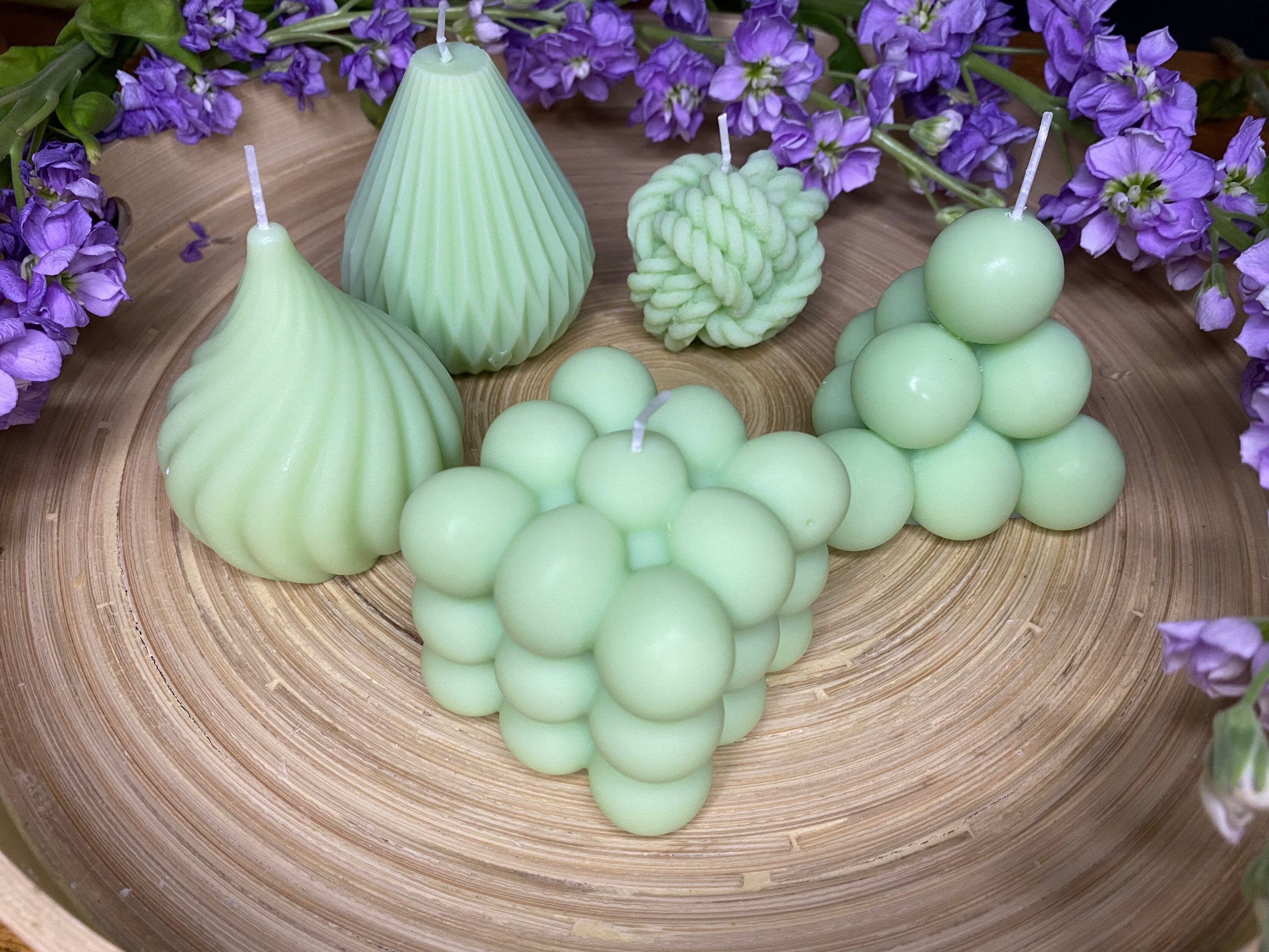 Peardrop Geometric Scented Soy Candle 8cm - Nude Flame Candles